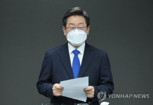 이재명 더불어민주당 대선 후보. <연합뉴스>